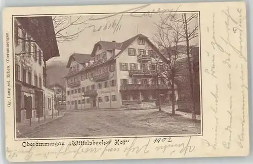 Oberammergau Oberammergau Wittelsbacher Hof  ungelaufen ca. 1900 / Oberammergau /Garmisch-Partenkirchen LKR