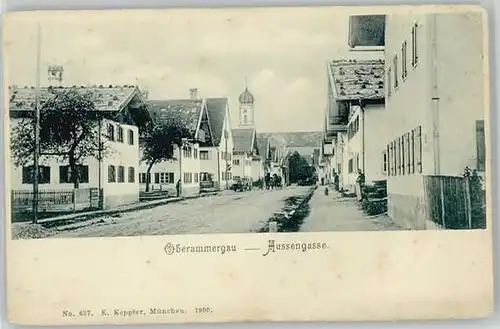 Oberammergau Oberammergau Aussengasse ungelaufen ca. 1900 / Oberammergau /Garmisch-Partenkirchen LKR