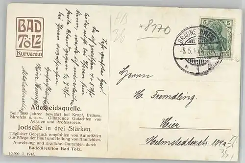 Bad Toelz Bad Toelz KuenstlerF. Quidenus x 1914 / Bad Toelz /Bad Toelz-Wolfratshausen LKR