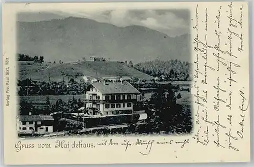 Bad Toelz [Stempelabschlag] Haidehaus x 1898
