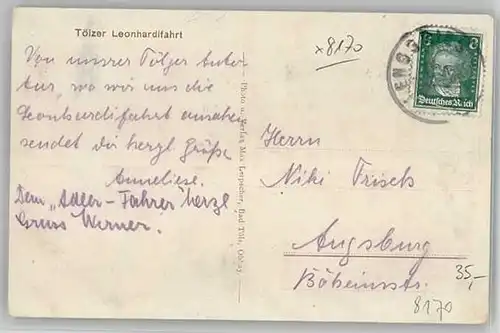 Bad Toelz Bad Toelz Leonhardifahrt x 1930 / Bad Toelz /Bad Toelz-Wolfratshausen LKR