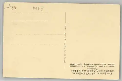 Bad Toelz Bad Toelz Fremdenheim Modlmeier ungelaufen ca. 1920 / Bad Toelz /Bad Toelz-Wolfratshausen LKR