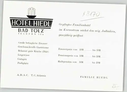 Bad Toelz Hotel Hiedl  