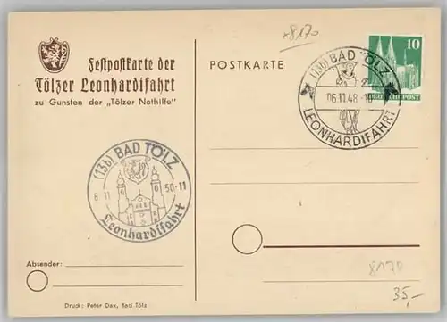 Bad Toelz Bad Toelz Leonhardifahrt x 1948 / Bad Toelz /Bad Toelz-Wolfratshausen LKR