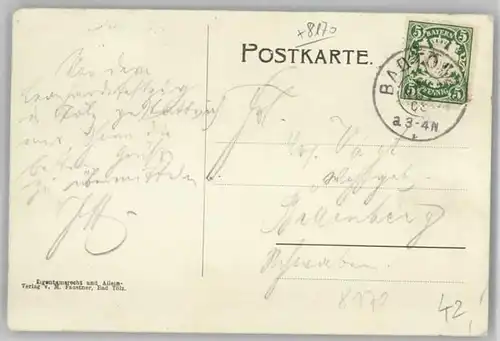 Bad Toelz [Stempelabschlag] Leonhardsklause x 1908