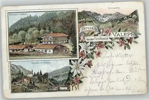 Schliersee Forsthaus Valepp x 1898