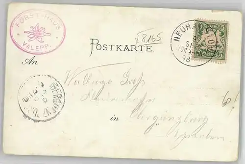 Schliersee Forsthaus Valepp x 1898