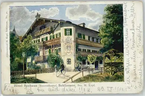 Schliersee Schliersee Hotel Seehaus x 1901 / Schliersee /Miesbach LKR
