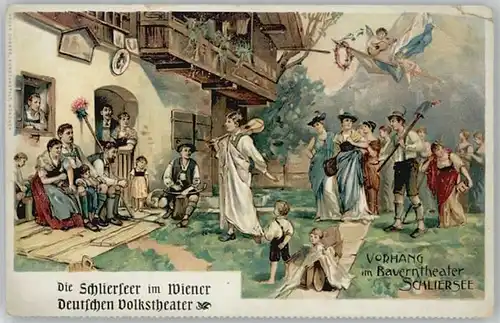 Schliersee Schliersee Bauerntheater ungelaufen ca. 1900 / Schliersee /Miesbach LKR