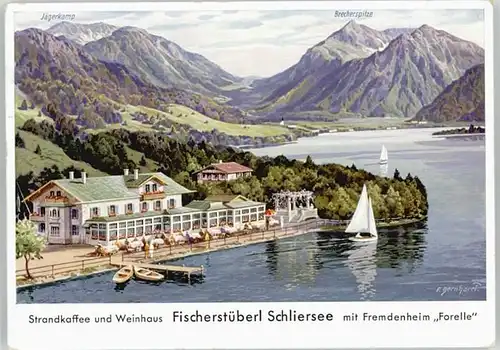 Schliersee Fischerstueberl KuenstlerF. Bernhard x 1938