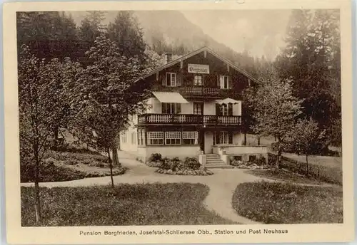 Schliersee Schliersee Pension Bergfrieden ungelaufen ca. 1920 / Schliersee /Miesbach LKR