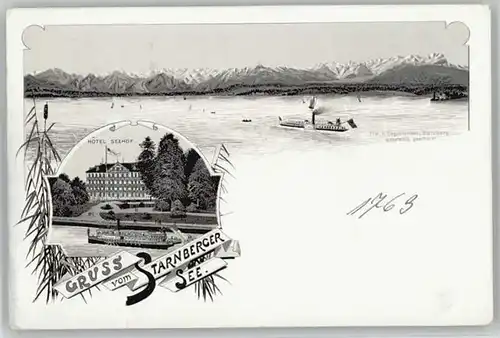 Starnberg Starnberg Hotel Seehof ungelaufen ca. 1900 / Starnberg /Starnberg LKR