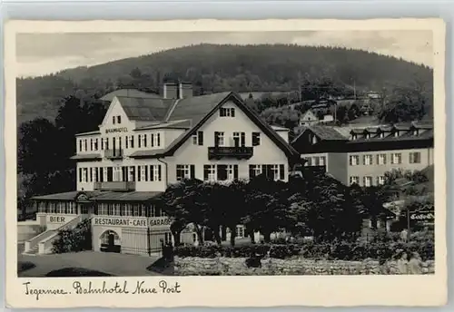 Tegernsee Tegernsee Restaurant Cafe Bahnhotel Neue Post x 1938 / Tegernsee /Miesbach LKR