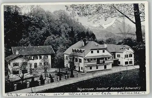 Tegernsee Tegernsee Gasthof Alpbach x 1934 / Tegernsee /Miesbach LKR