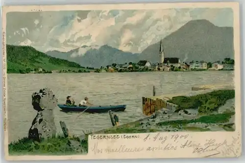 Tegernsee Kuenstlerkarte x 1900