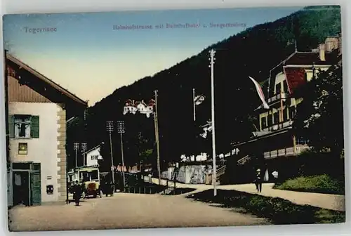 Tegernsee Tegernsee Bahnhofstrasse Sengerschloss Bahnhofhotel ungelaufen ca. 1910 / Tegernsee /Miesbach LKR