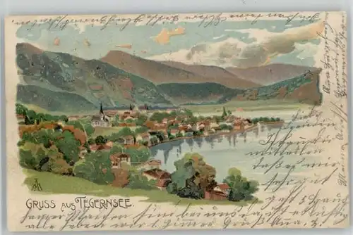 Tegernsee Kuenstlerkarte x 1900