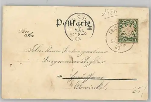 Tegernsee Kuenstlerkarte x 1900