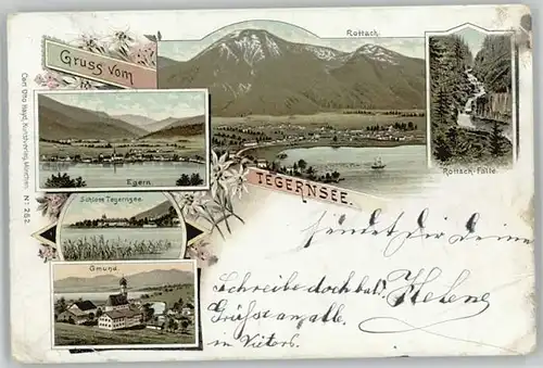 Tegernsee Schloss Gmund Rottach Egern x 1896