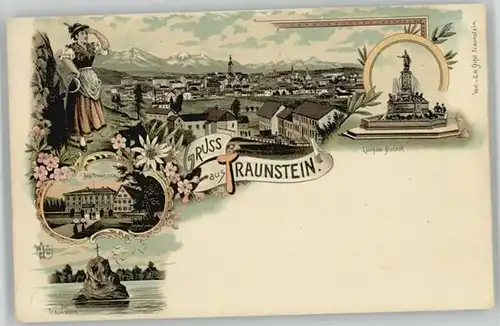 Traunstein Oberbayern Traunstein  ungelaufen ca. 1900 / Traunstein /Traunstein LKR