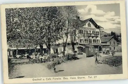 Traunstein Oberbayern Traunstein [Stempelabschlag] Gasthof Cafe Forelle x 1926 / Traunstein /Traunstein LKR