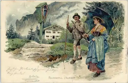 Bad Reichenhall Bad Reichenhall Nonner Tracht KuenstlerFritz Bergen x 1899 / Bad Reichenhall /Berchtesgadener Land LKR