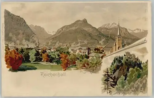 Bad Reichenhall Bad Reichenhall Ruine Karlstein   ungelaufen ca. 1900 / Bad Reichenhall /Berchtesgadener Land LKR
