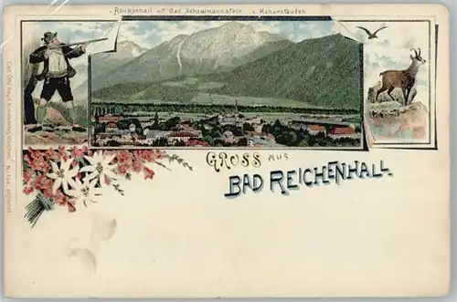 Bad Reichenhall Bad Reichenhall Bad Achselmannstein Jaeger Hoherstaufen ungelaufen ca. 1900 / Bad Reichenhall /Berchtesgadener Land LKR