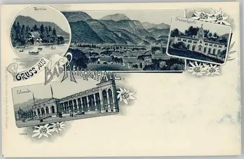 Bad Reichenhall Bad Reichenhall Thumsee Kolonnaden ungelaufen ca. 1900 / Bad Reichenhall /Berchtesgadener Land LKR