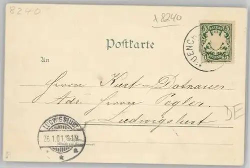 Berchtesgaden Kuenstlerkarte x 1901