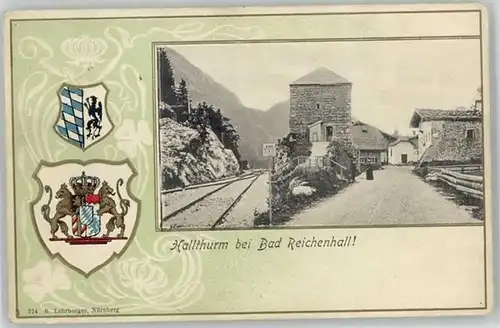 Bad Reichenhall Bad Reichenhall Hallthurm Praegedruck ungelaufen ca. 1900 / Bad Reichenhall /Berchtesgadener Land LKR
