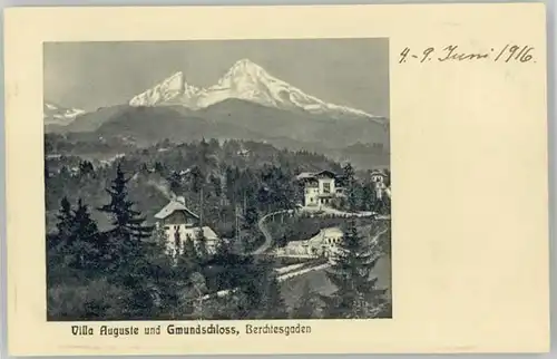 Berchtesgaden Villa Auguste Villa Gmundschloss o 1916