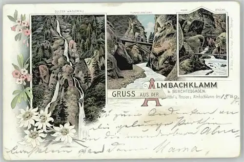 Berchtesgaden Berchtesgaden Almbachklamm x 1897 / Berchtesgaden /Berchtesgadener Land LKR