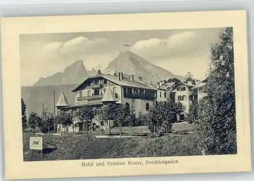 Berchtesgaden Berchtesgaden Hotel Krone ungelaufen ca. 1920 / Berchtesgaden /Berchtesgadener Land LKR