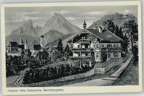 Berchtesgaden Berchtesgaden Pension Villa Creszentia Kuenstlerkarte   / Berchtesgaden /Berchtesgadener Land LKR