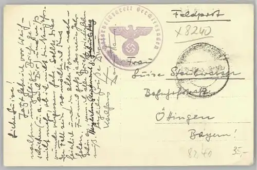 Berchtesgaden Berchtesgaden Weinhaus Hofscheiffer Feldpost x 1943 / Berchtesgaden /Berchtesgadener Land LKR