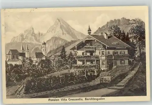 Berchtesgaden Berchtesgaden Pension Villa Creszentia Kuenstlerkarte x 1931 / Berchtesgaden /Berchtesgadener Land LKR