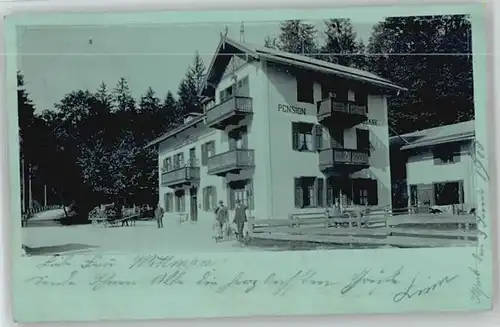 Berchtesgaden Berchtesgaden [Stempelabschlag] Ilsank Pension Gasthaus zum Watzmann x 1900 / Berchtesgaden /Berchtesgadener Land LKR