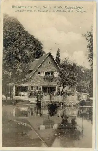 Stuttgart Weinhaus am See o 1908