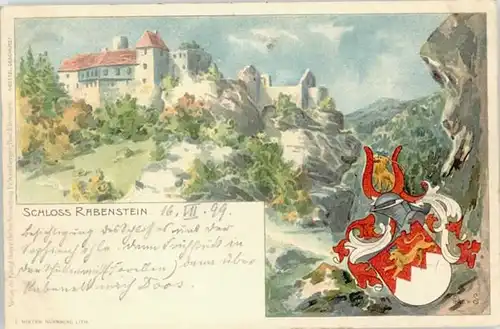Zwiesel Niederbayern Zwiesel Schloss Rabenstein Kuenstlerkarte x 1899 / Zwiesel /Regen LKR