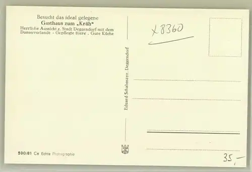 Deggendorf Donau Deggendorf Haus Kraeh ungelaufen ca. 1955 / Deggendorf /Deggendorf LKR