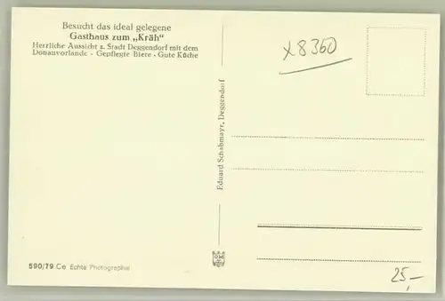 Deggendorf Donau Deggendorf Haus Kraeh ungelaufen ca. 1955 / Deggendorf /Deggendorf LKR