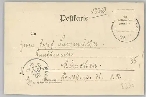 Deggendorf Donau Deggendorf Kloster Metten Schloss Egg x 1895 / Deggendorf /Deggendorf LKR