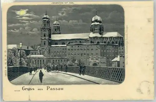 Passau Passau Innbruecke Dom ungelaufen ca. 1900 / Passau /Passau LKR