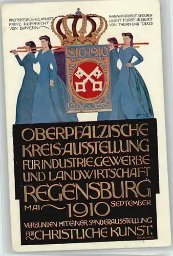 Regensburg Regensburg Kreisausstellung ungelaufen ca. 1910 / Regensburg /Regensburg LKR