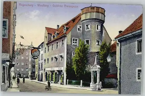 Regensburg Regensburg Wiedfang Goldene Baerengasse x 1915 / Regensburg /Regensburg LKR