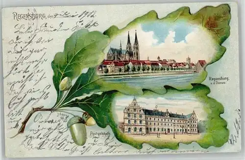 Regensburg Postgebaeude KuenstlerJ. George x 1902