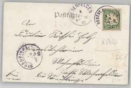 Regensburg Postgebaeude KuenstlerJ. George x 1902