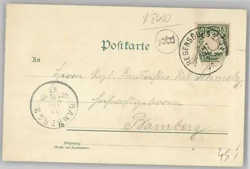 Regensburg Steinerne Bruecke Befreiungshalle Walhalla x 1897