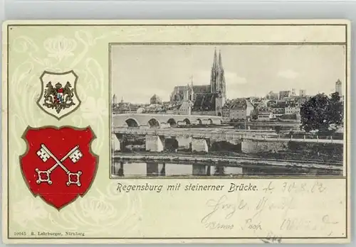 Regensburg Steinerne Bruecke x 1902
